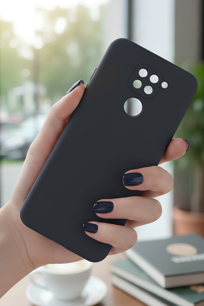 Hatreds Xiaomi Redmi Note 9 İçin Uyumlu İçi Kadife Sıvı Silikon Kılıf