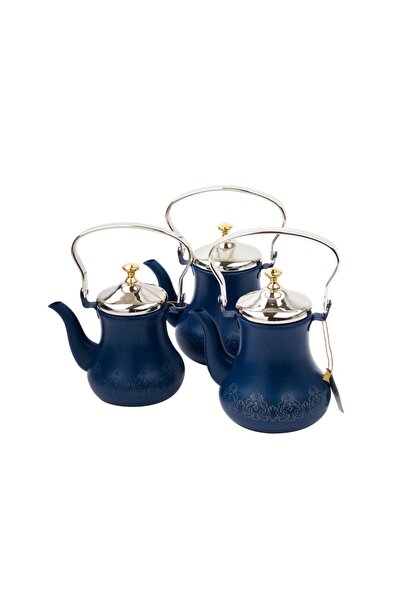 HIC طقم ابريق شاي من الستانلس ستيل مكون من 3 قطع على الطراز المغربي