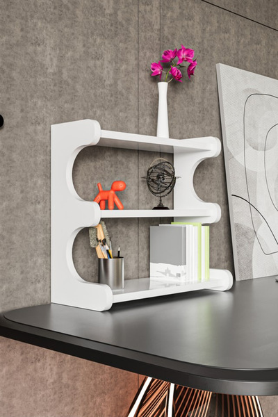 alpaevmobilya 3-Tier Tabletop Shelf, Office Organizer, Multi-Purpose Organize...