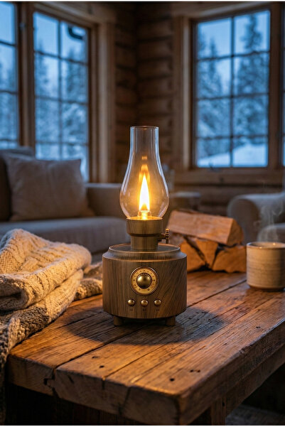 peakaks Nostaljik Gece Lambası Bluetooth Hoparlör Radyolu Usb Aux Micro Girişli Taşınabilir Shine Hoparlör