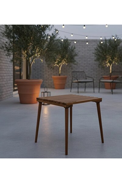 KAMPTEK Ahşap Tasarım Dayanıklı Kamp Piknik Çok Amaçlı Yer Kaplamayan Masa Ko...