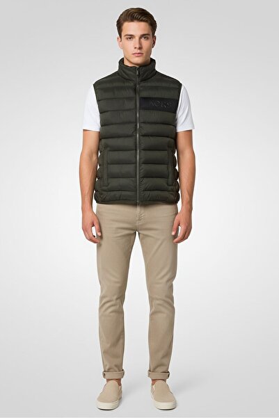 Michael Kors سترة رجالية مبطنة منفوخة، زيتوني