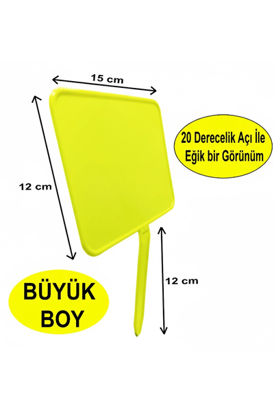 MT Manav Fiyat Etiketi Yaz Sil Plastik Açılı Saplamalı B.Boy Fosforlu Sarı 10...