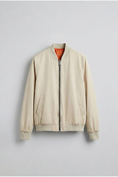 ablukaonline Чоловіча бежева куртка-бомбер Базова модель