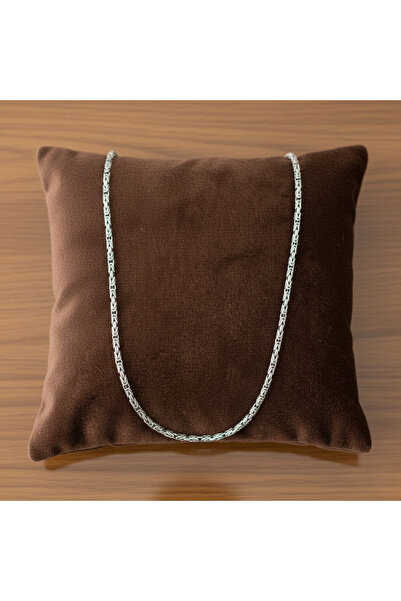 Soleildor Kare Kral Erkek Gümüş Zincir