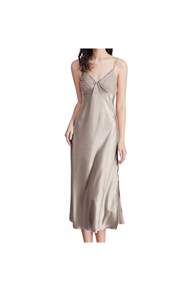 Margoun Nightgown Women Satin Spaghetti Strap Maxi CQ311