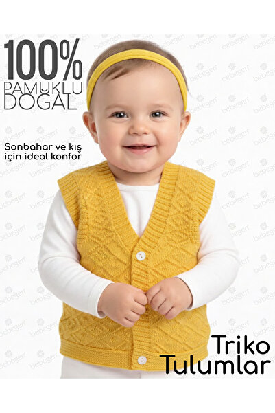 bebegen Knitwear Yellow Baby Vest