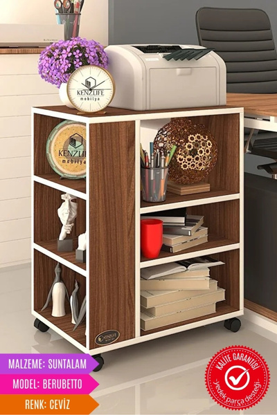 Kenzlife Ofis Yazıcı Masası Berubetto076 Cvz 076*060*40 Tekerlekli Sekreter