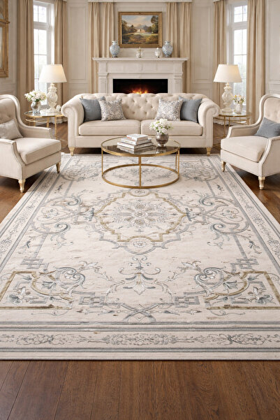 Al Kaffary Carpet سجادة فرانسيا سهلة التنظيف ومثالية للاستخدام اليومي، 4.00×5.00