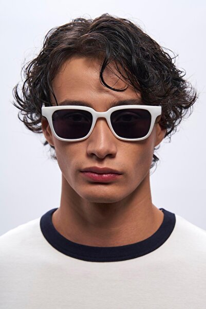 Bilge Karga نظارات شمسية للرجال من إلفين باللونين الأبيض والأسود