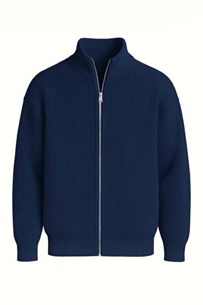 Valiberta Cardigan pentru bărbați cu fermoar tricotat Selanik oversize Woody ...