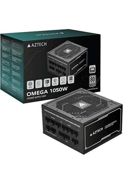 Aztech مزود طاقة OMEGA بقوة 1050 واط، حاصل على شهادة 80+ بلاتينيوم، قابل للتر...