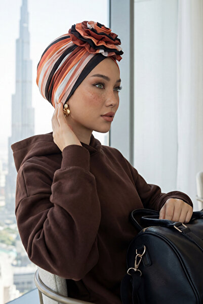 Aisha's Design Bone cu model din bumbac pieptănat trandafir, B-21YD