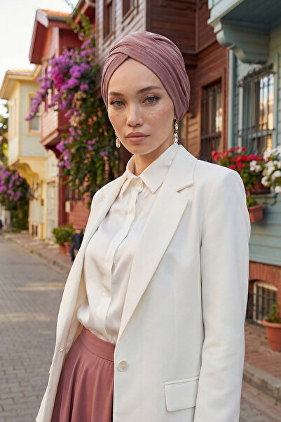 Aisha's Design طاقية حجاب، B-9، لون وردي مجفف