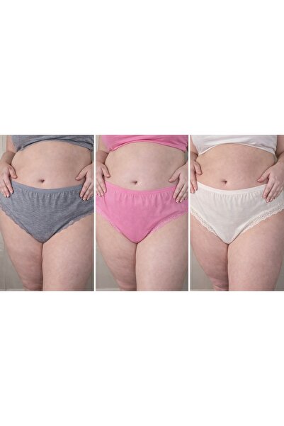 Marka 6 قطع من الملابس الداخلية النسائية بحجم باتو (2XL).