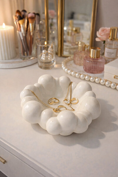 Homesinti Decorative Bubble Jewelry Dish |   Handmade Stone Powder Jewelry & ...