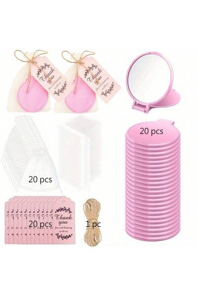 Choice مجموعة مرايا مكياج محمولة قابلة للطي، 20 طقم - 61 قطعة، مناسبة لأعياد ...