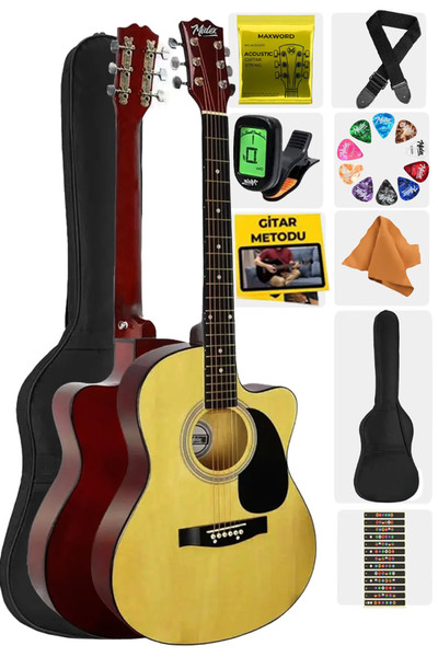 Midex RG-540NT Kesik Kasa 40 İnç Akustik Gitar Seti 4/4 Yetişkin