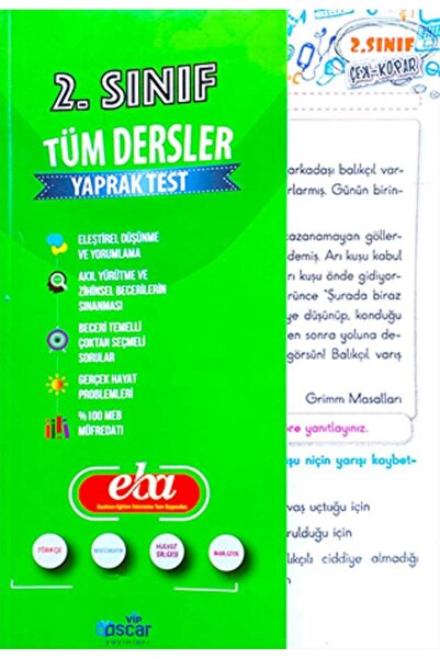 Harika Çocuk Yayınları 2.Sınıf Tüm Dersler Çek Kopar Yaprak Test - Tatil Kita...