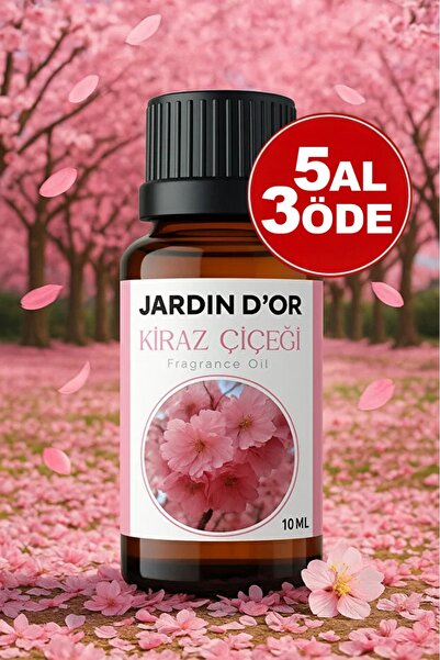 JARDIN D'OR Kiraz Çiçeği Esansiyel Uçucu Koku Yağı Buhurdanlık Yağı Difüzör E...