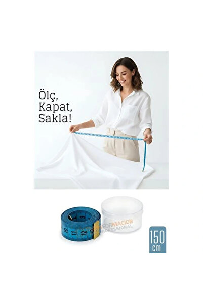 shopwave 150 cm Plastik Kutulu Mezura – Esnek, Dayanıklı, Dikiş ve Ölçüm İçin...