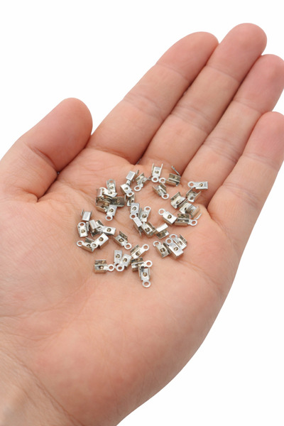 Flower 150 Adet - 5x10 Mm Kolye Kapama, Takı Kapama, Kapama Klips, Kapatma Kl...