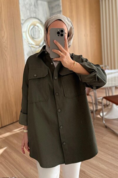 Ka Hijab قميص ناعم - كاكي