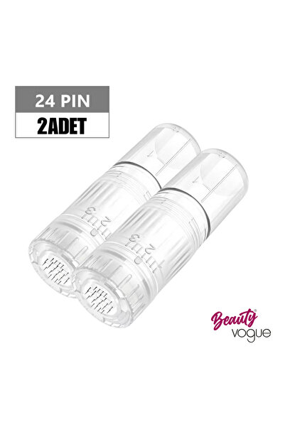 Beauty Vogue 2 adet H5 Hydra Pen Iğnesi 24 Pin Mezoterapi Dermapen Kartuşu