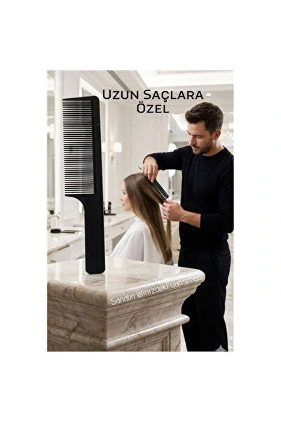 shopwave مشط قص الشعر الطويل الاحترافي المضاد للكهرباء الساكنة - مقاوم للحرار...