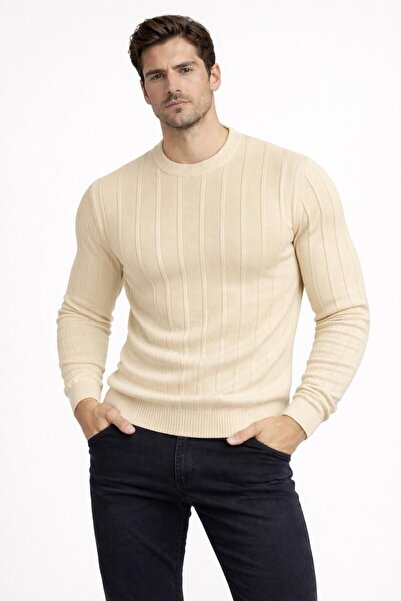 zaos fashion Pulover tricotat pentru bărbați, cu guler rotund, din bumbac de ...