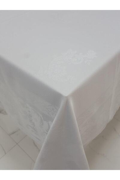 Finezza مفرش طاولة رايا لوكس جاكار بامبو رمادي مستطيل 160x220 سم - 1094