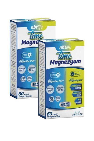 NBT Life Time Magnezyum 60 Kapsül 2 Adet