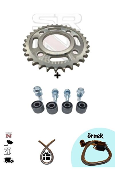 GMS CG Çita Arka Dişli 34T + Dişli Vida Takoz seti Tel Jant Uyumlu (+Buji kab...