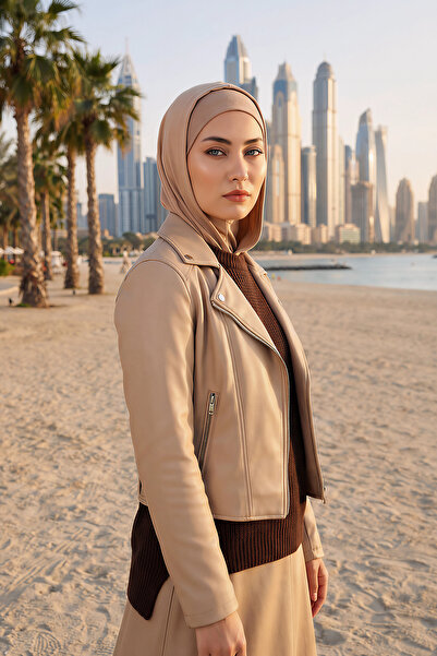 Aisha's Design Boneta instant pentru femei din bumbac pieptănat cu glugă și î...