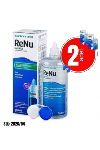 Bausch & Lomb Renu Multiplus Çok Amaçlı Lens Solüsyonu 360 ml 2'li Paket