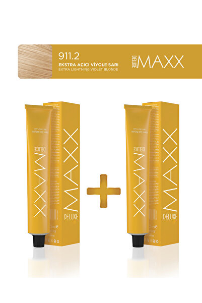 MAXX DELUXE 2'li Tüp Saç Boyası 60 ml 911.2 Ekstra Açıcı Viyole Sarı