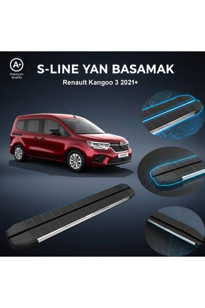 beyaztuning Renault Kangoo 3 S-Line Premium Krom Yan Basamak 2021 Sonrası