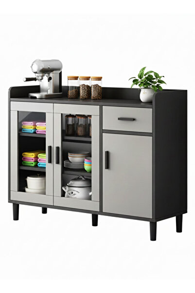 AGD Kitchen storage cabinet, freestanding sideboard, modern coffee corner for...