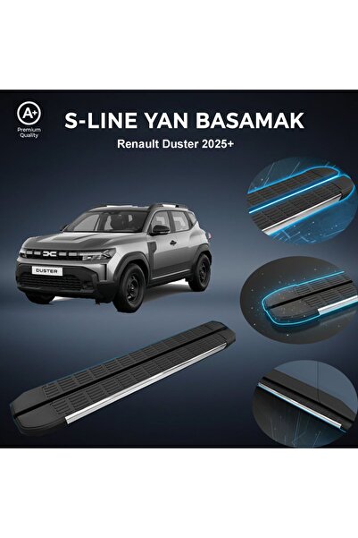 beyaztuning Renault Duster S-Line Premium Krom Yan Basamak 2025 Sonrası