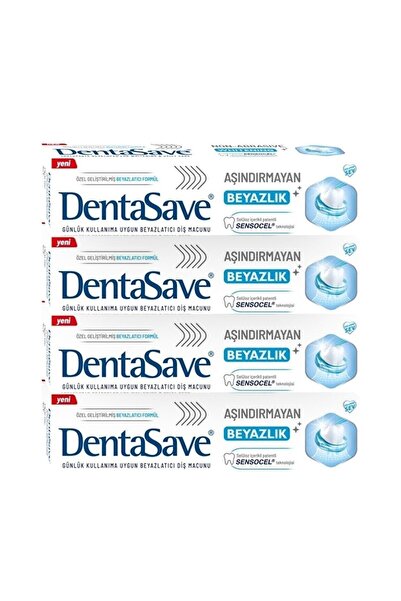 Dentasave Aşındırmayan Beyazlık Diş Macunu 75 ml X 4 Adet