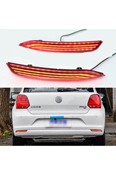 beyaztuning Volkswagen Polo Arka Sis Lambası Ledli 2014-2018 Arası Çizgili