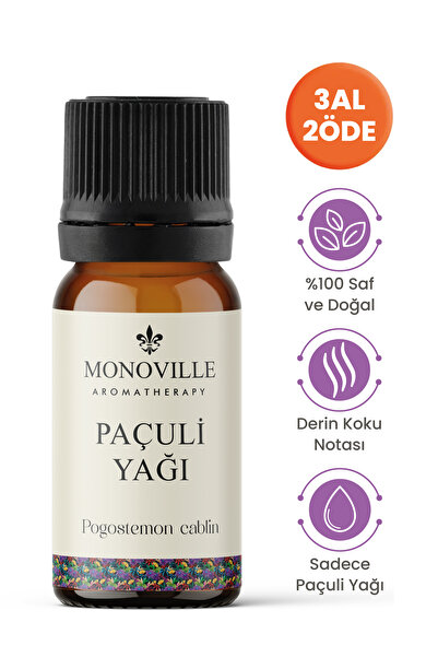 Monoville Paçuli Uçucu Yağı 10 ml %100 Saf ve Doğal (Patchouli Essantia Oil)