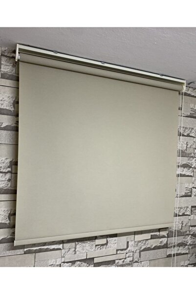 PERDECİNİZ Mat Stor Perde Bej Renk Alüminyum Kasa (Etek Düz) ENXBOY