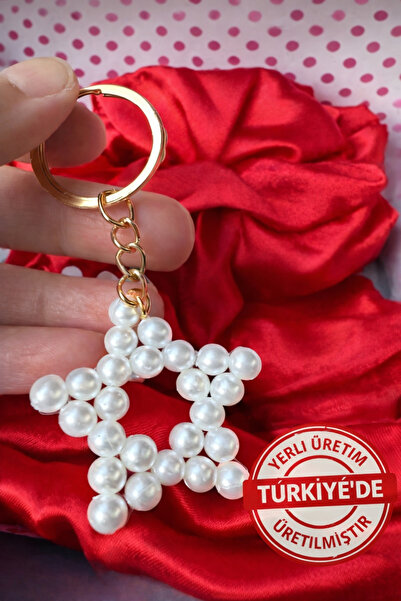 Aychra Pearl Star Keychain – Stylish Charm with Long Chain