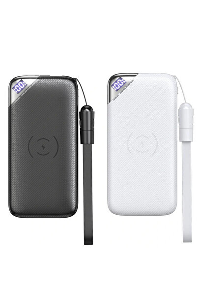 Joyroom 10000 Mah Wireless Powerbank Hızlı Kablosuz Şarj D-m224 Beyaz