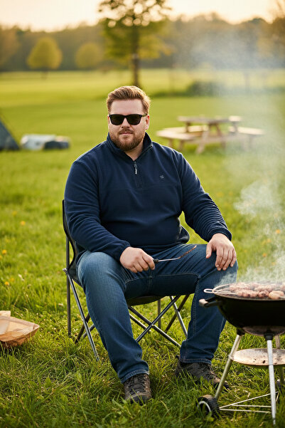 Buratti Regular Fit Anti-Pilling Plus Size Mock Neck Winter Fleece-Lined Cold...