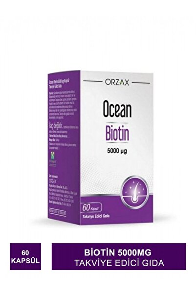 Ocean Biotin 5000mg 60 Kapsül Takviye Edici Gıda