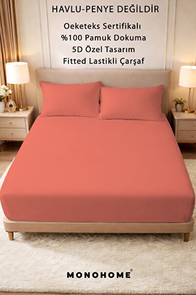 MonoHome Lastikli Çarşaf %100 Pamuk Oeko-tex® Sertifikalı (NEVRESİM KUMAŞINDA...