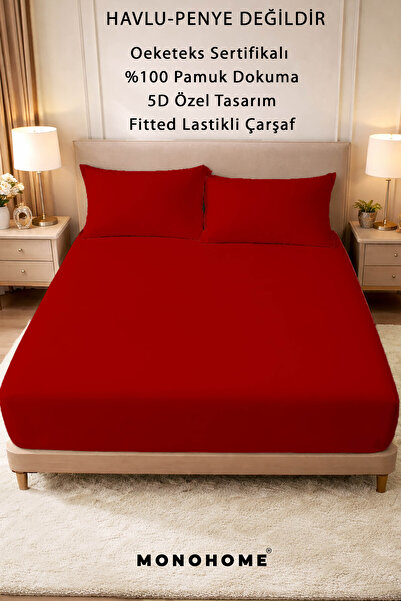 MonoHome Lastikli Çarşaf %100 Pamuk Oeko-tex® Sertifikalı (NEVRESİM KUMAŞINDA...