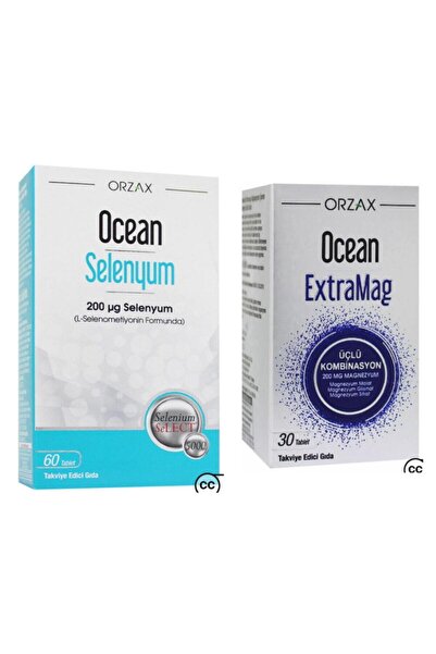 Ocean سيلينيوم 200 ميكروغرام 60 قرص + إكسترا ماج تركيبة ثلاثية 30 قرص